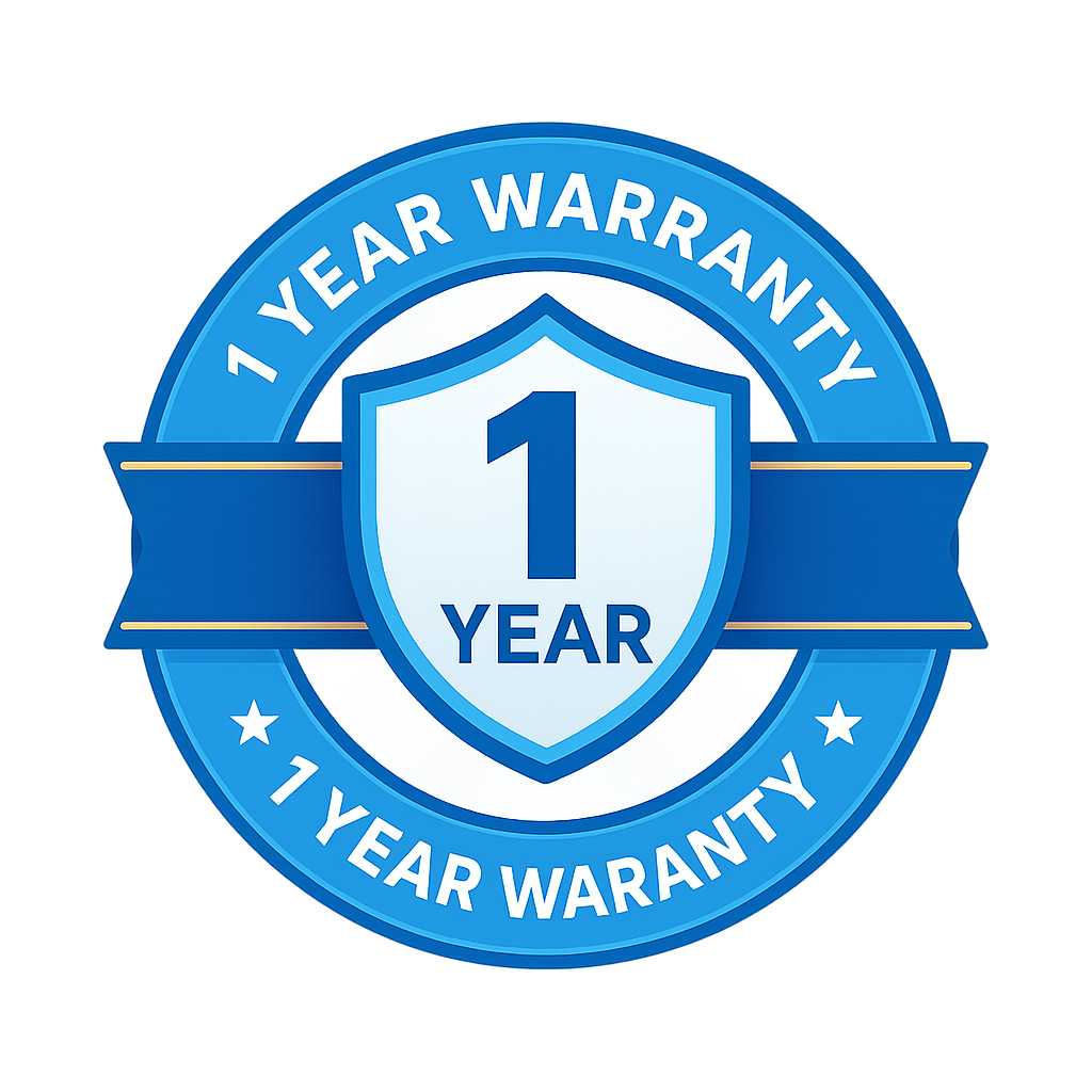 1 Year Warranty - Risk -Free Coverage